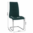 Étkezőszék, smaragd Velvet szövet/króm, SALOMA NEW