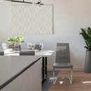 Étkezőszék, világosszürke/szürke/króm, SALOMA NEW