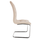 Étkezőszék, bézs Dulux Velvet szövet/króm, SALOMA NEW