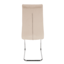 Étkezőszék, bézs Dulux Velvet szövet/króm, SALOMA NEW