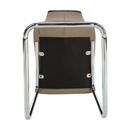 Étkezőszék, barna szövet/textilbőr bézs/króm, SALOMA NEW