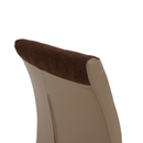 Étkezőszék, barna szövet/textilbőr bézs/króm, SALOMA NEW