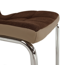 Étkezőszék, barna szövet/textilbőr bézs/króm, SALOMA NEW