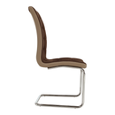 Étkezőszék, barna szövet/textilbőr bézs/króm, SALOMA NEW