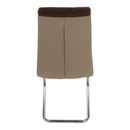 Étkezőszék, barna szövet/textilbőr bézs/króm, SALOMA NEW