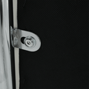 Étkezőszék, sötétszürke szövet/textilbőr fehér/króm, SALOMA NEW