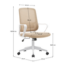 Irodai szék, bézs/fehér, SALOMO TYP 1