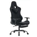 Irodai/gamer szék, fekete Velvet szövet, teherbírás 150 kg, SALOP