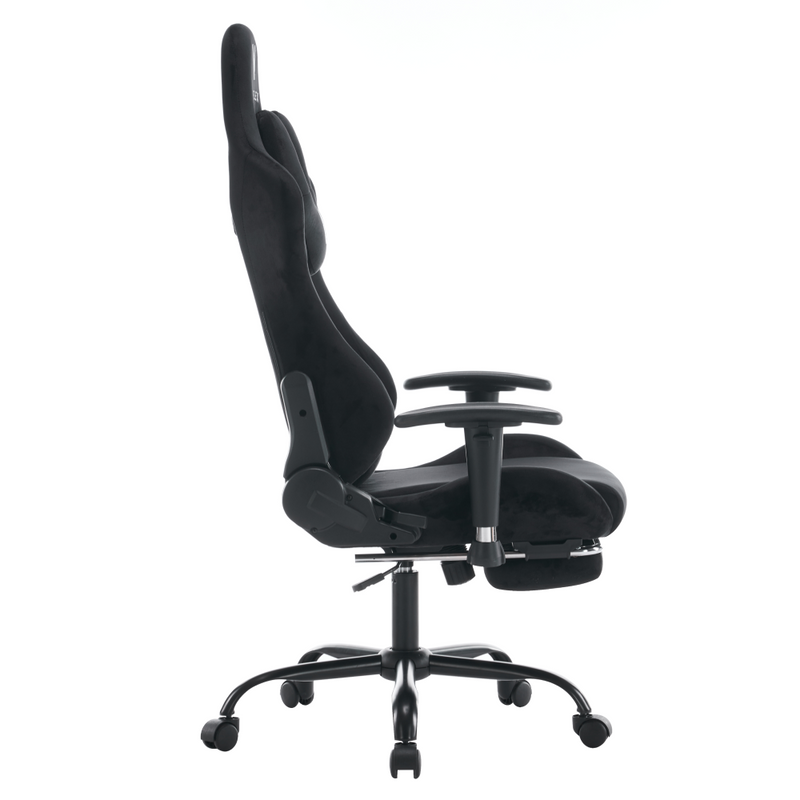 Irodai/gamer szék, fekete Velvet szövet, SALOP