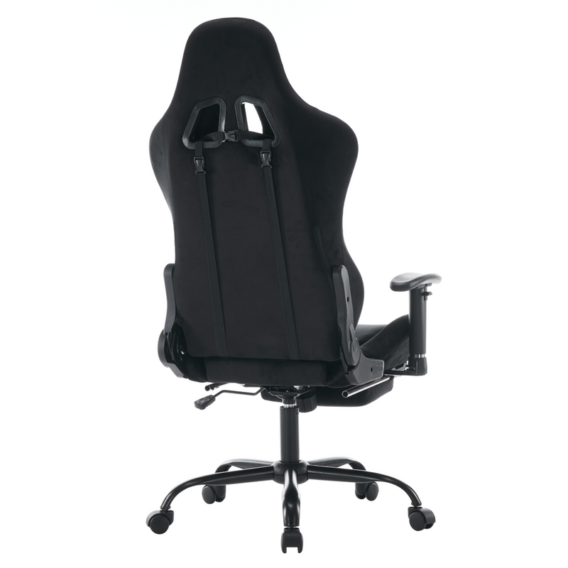 Irodai/gamer szék, fekete Velvet szövet, SALOP