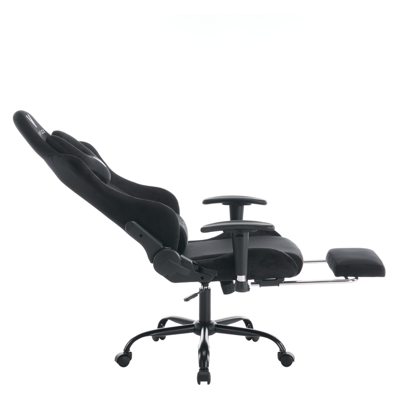 Irodai/gamer szék, fekete Velvet szövet, SALOP