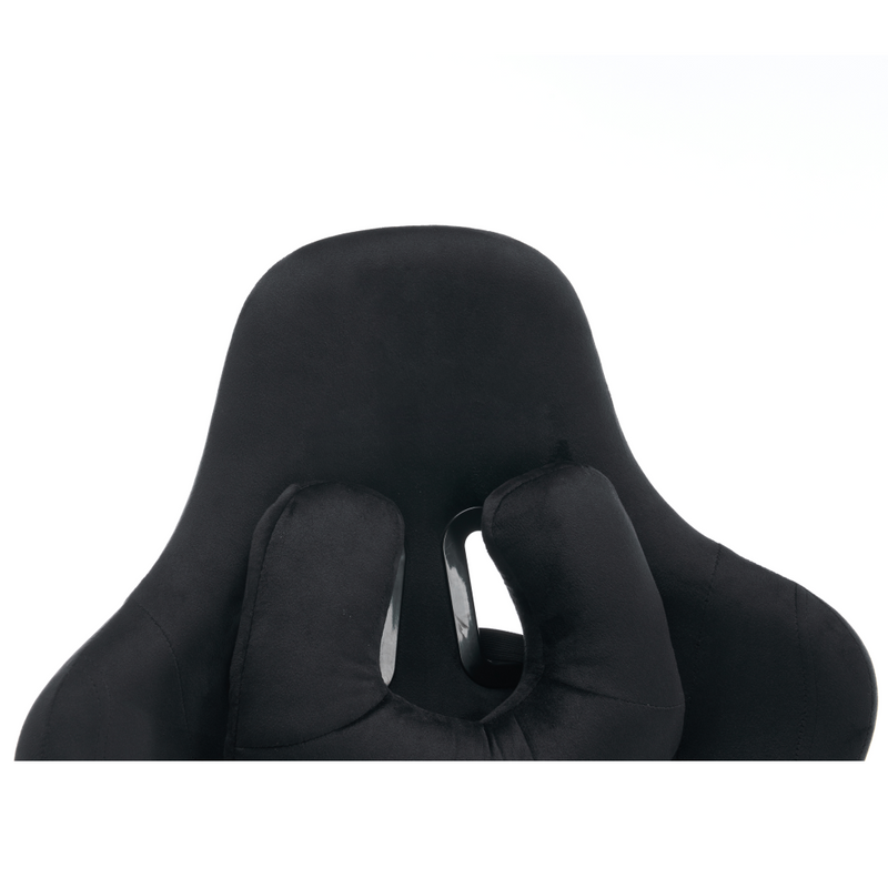 Irodai/gamer szék, fekete Velvet szövet, SALOP