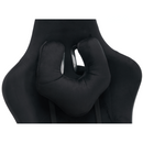 Irodai/gamer szék, fekete Velvet szövet, teherbírás 150 kg, SALOP