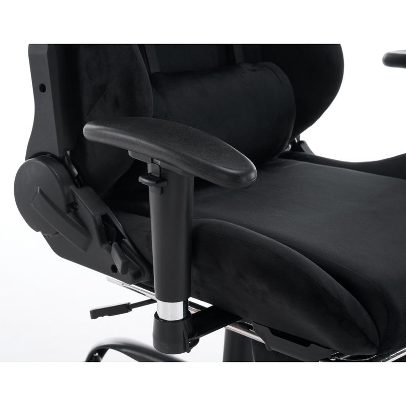 Irodai/gamer szék, fekete Velvet szövet, SALOP