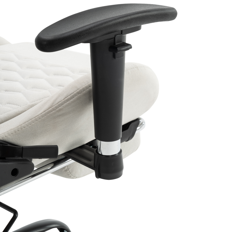 Irodai/gamer szék, fehér/fekete, PAPIBAS