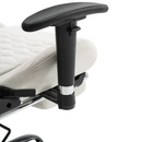 Irodai/gamer szék, fehér/fekete, teherbírás 150 kg, PAPIBAS