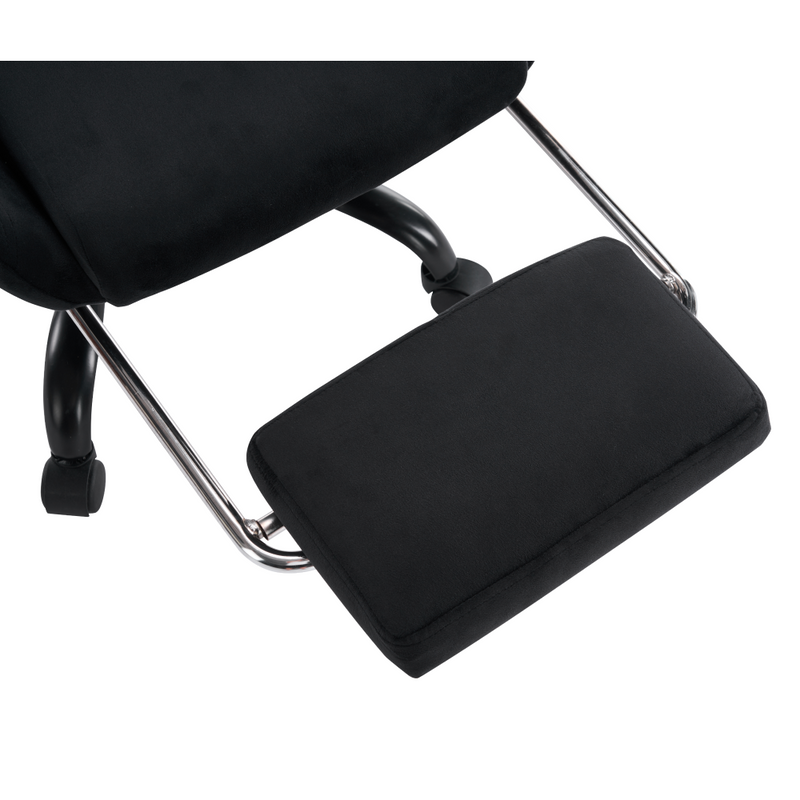 Irodai/gamer szék, fekete Velvet szövet, SALOP