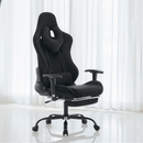 Irodai/gamer szék, fekete Velvet szövet, teherbírás 150 kg, SALOP