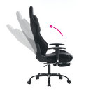 Irodai/gamer szék, fekete Velvet szövet, teherbírás 150 kg, SALOP