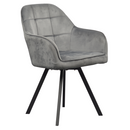 Forgó étkezőszék, sötétszürke Velvet szövet, SAMANTA