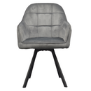 Forgó étkezőszék, sötétszürke Velvet szövet, SAMANTA