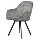 Forgó étkezőszék, sötétszürke Velvet szövet, SAMANTA