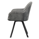 Forgó étkezőszék, sötétszürke Velvet szövet, SAMANTA