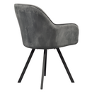 Forgó étkezőszék, sötétszürke Velvet szövet, SAMANTA