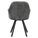 Forgó étkezőszék, sötétszürke Velvet szövet, SAMANTA