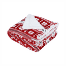 Kétoldalas bárány takaró, téli minta, 150x200, SAMANTE