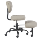 Ergonomikus térdeplőszék, szürkésbarna Taupe ekobőr/fekete, SAMER