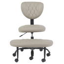 Ergonomikus térdeplőszék, szürkésbarna Taupe ekobőr/fekete, SAMER