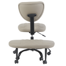Ergonomikus térdeplőszék, szürkésbarna Taupe ekobőr/fekete, SAMER