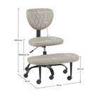 Ergonomikus térdeplőszék, szürkésbarna Taupe ekobőr/fekete, SAMER