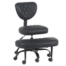 Ergonomikus térdeplőszék, fekete műbőr/fekete, SAMER