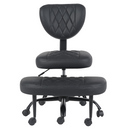 Ergonomikus térdeplőszék, fekete műbőr/fekete, SAMER