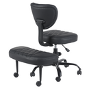 Ergonomikus térdeplőszék, fekete műbőr/fekete, SAMER