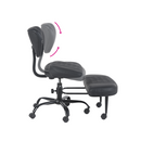 Ergonomikus térdeplőszék, fekete műbőr/fekete, SAMER