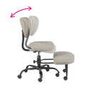 Ergonomikus térdeplőszék, szürkésbarna Taupe ekobőr/fekete, SAMER