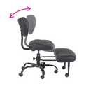 Ergonomikus térdeplőszék, fekete műbőr/fekete, SAMER