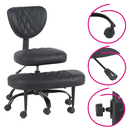 Ergonomikus térdeplőszék, fekete műbőr/fekete, SAMER