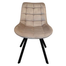 Étkezőszék, szürkésbarna Taupe Velvet szövet/fekete, SAMIRA