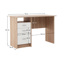 Számítógépasztal, sonoma tölgyfa, SAMSON NEW