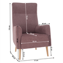 Füles fotel, fáradt rózsaszín/tölgy, SAMY