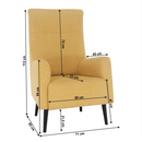 Füles fotel, sárga/fekete, SAMY