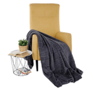 Füles fotel, sárga/fekete, SAMY