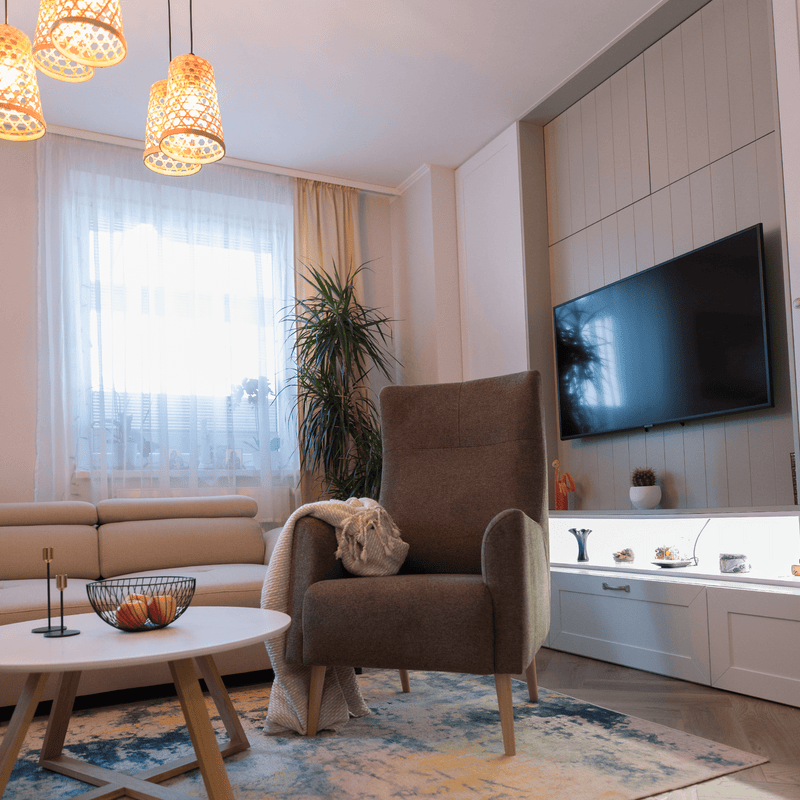 Füles fotel, barna/tölgy, SAMY