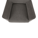 Füles fotel, szürke/fekete, SAMY