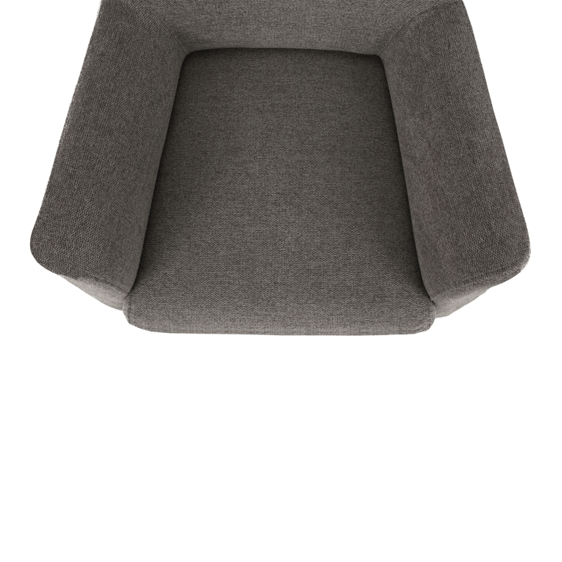 Füles fotel, szürke/fekete, SAMY