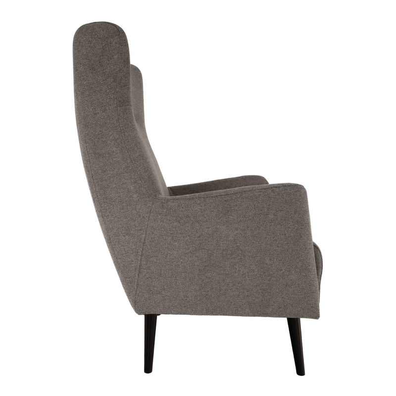 Füles fotel, szürke/fekete, SAMY